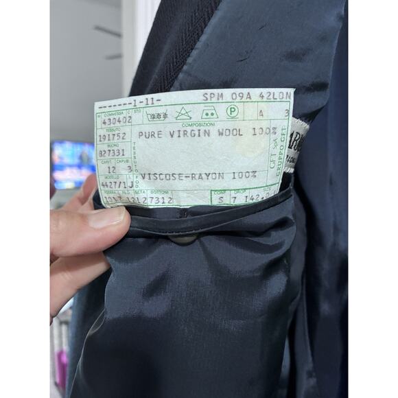 GIORGIO ARMANI Le Collezioni Men's Black Sport Coat Blazer Sz 42L Wool Executive - Picture 3 of 9